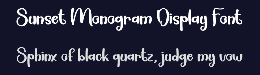 Sunset Monogram Display Font by creativeletter — Script Handwritten Font — thumbnail 2