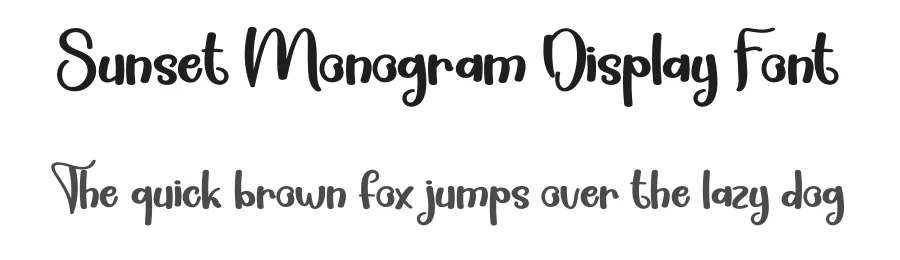Sunset Monogram Display Font by creativeletter — Script Handwritten Font