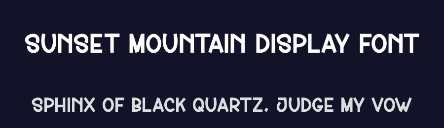 Sunset Mountain Display Font by creativeletter — Display Font — thumbnail 2