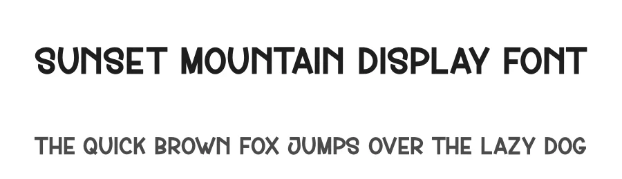 Sunset Mountain Display Font by creativeletter — Display Font
