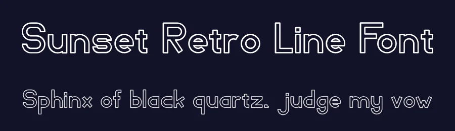 Sunset Retro Line Font by imamfathoni0 — Decorative Font — thumbnail 2
