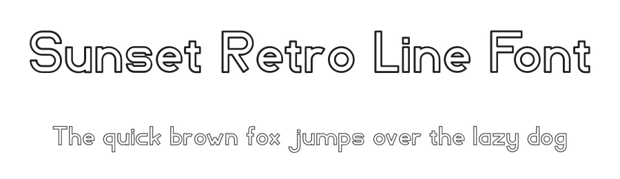 Sunset Retro Line Font by imamfathoni0 — Decorative Font