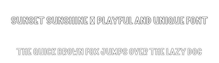 Sunset Sunshine – Playful And Unique Font by freshtypeink — Display Font