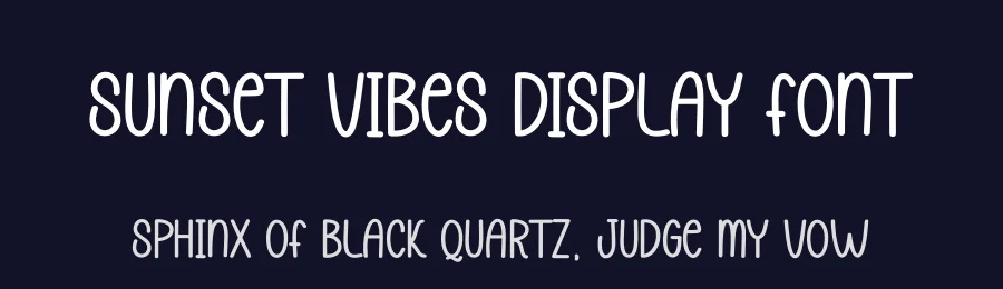 Sunset Vibes Display Font by andikastudio — Display Font — thumbnail 2