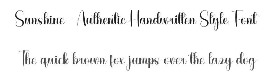Sunshine – Authentic Handwritten Style Font by andikastudio — Script Handwritten Font