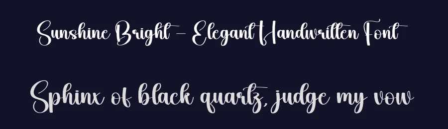 Sunshine Bright – Elegant Handwritten Font by creativeletter — Script Handwritten Font — thumbnail 2