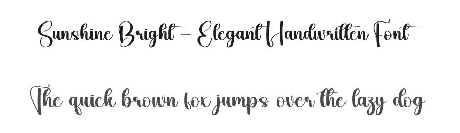 Sunshine Bright – Elegant Handwritten Font by creativeletter — Script Handwritten Font