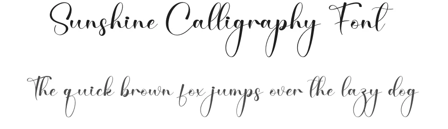 Sunshine Calligraphy Font by creativeletter — Script Handwritten Font