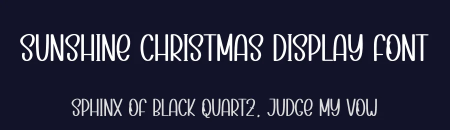 Sunshine Christmas Display Font by creativeletter — Display Font — thumbnail 2