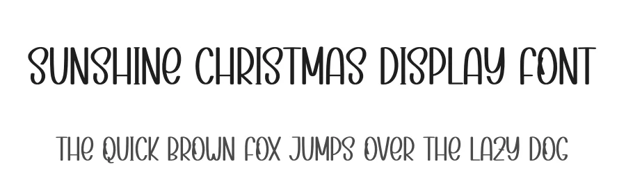 Sunshine Christmas Display Font by creativeletter — Display Font