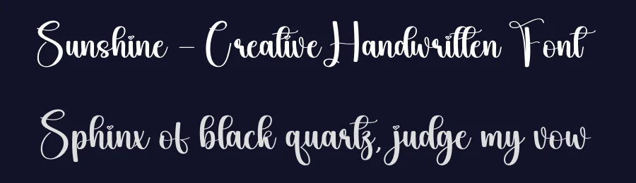 Sunshine – Creative Handwritten Font by creativeletter — Script Handwritten Font — thumbnail 2
