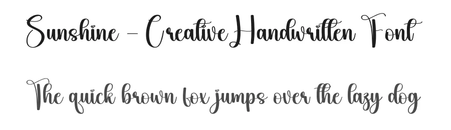 Sunshine – Creative Handwritten Font by creativeletter — Script Handwritten Font