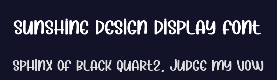 Sunshine Design Display Font by creativeletter — Display Font — thumbnail 2