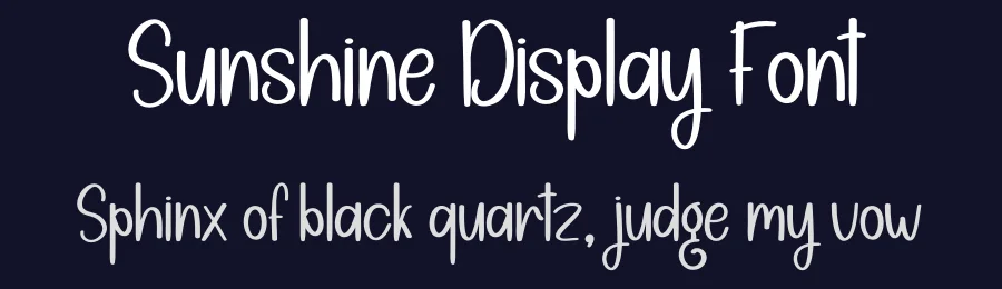 Sunshine Display Font by creativeletter — Display Font — thumbnail 2
