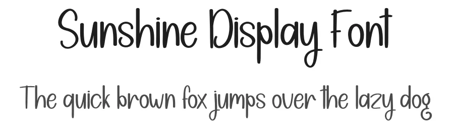 Sunshine Display Font by creativeletter — Display Font