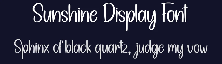 Sunshine Display Font by creativeletter — Display Font — thumbnail 2