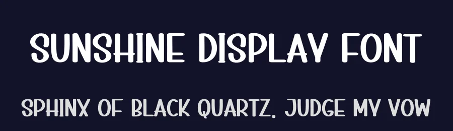 Sunshine Display Font by creativeletter — Display Font — thumbnail 2
