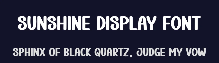 Sunshine Display Font by creativeletter — Display Font — thumbnail 2