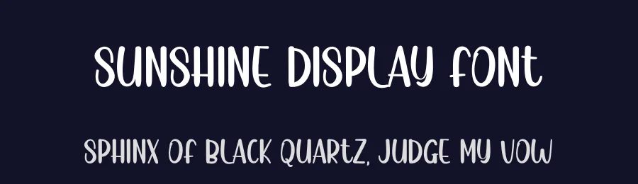 Sunshine Display Font by creativeletter — Display Font — thumbnail 2