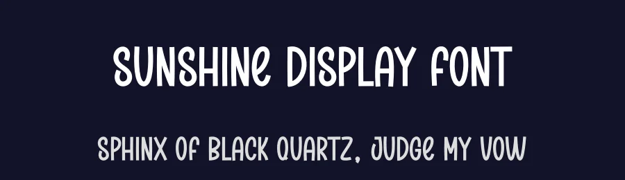 Sunshine Display Font by creativeletter — Display Font — thumbnail 2