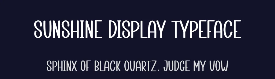 Sunshine Display Typeface by creativeletter — Display Font — thumbnail 2