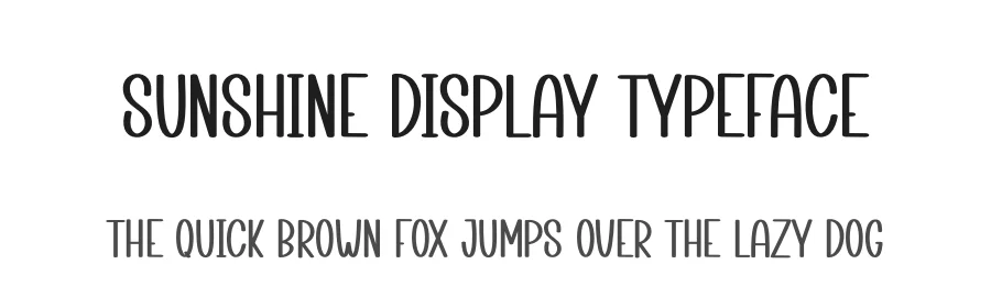 Sunshine Display Typeface by creativeletter — Display Font