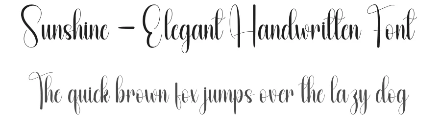 Sunshine – Elegant Handwritten Font by andikastudio — Script Handwritten Font