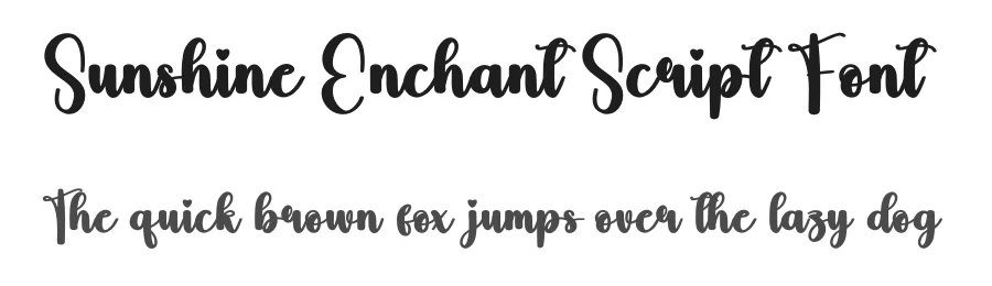 Sunshine Enchant Script Font by creativeletter — Script Handwritten Font
