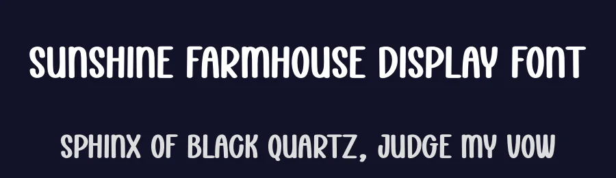 Sunshine Farmhouse Display Font by creativeletter — Display Font — thumbnail 2
