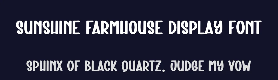 Sunshine Farmhouse Display Font by creativeletter — Display Font — thumbnail 2
