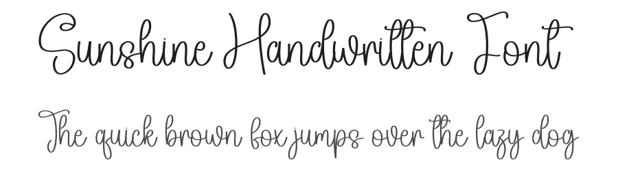 Sunshine Handwritten Font by creativeletter — Script Handwritten Font