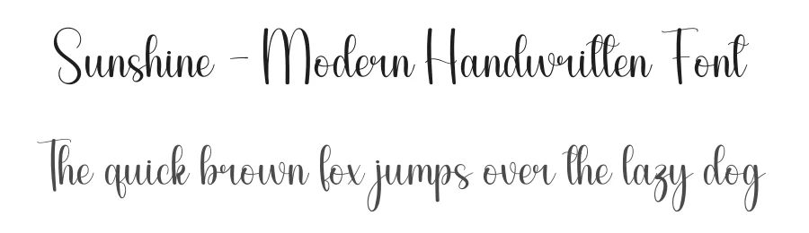 Sunshine – Modern Handwritten Font by andikastudio — Script Handwritten Font