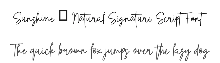 Sunshine – Natural Signature Script Font by MasyafiStudio — Serif Font