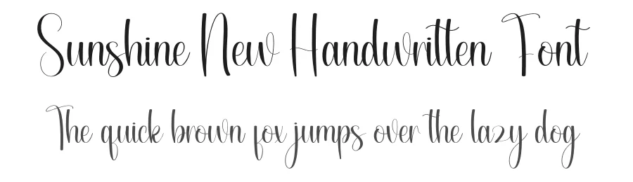 Sunshine New Handwritten Font by andikastudio — Script Handwritten Font