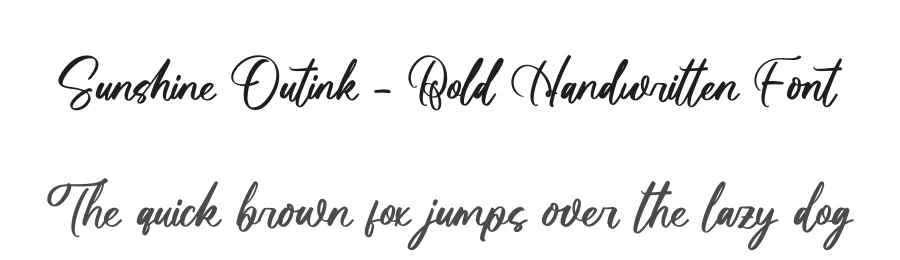 Sunshine Outink – Bold Handwritten Font by letterenastudios — Script Handwritten Font