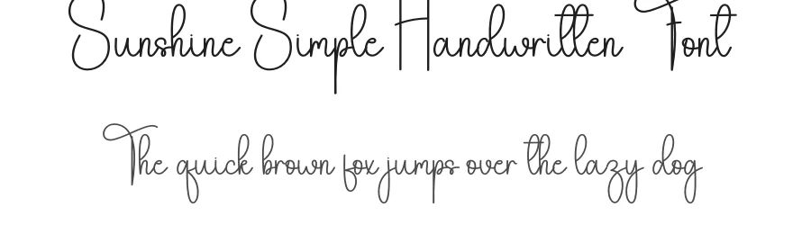 Sunshine Simple Handwritten Font by andikastudio — Script Handwritten Font