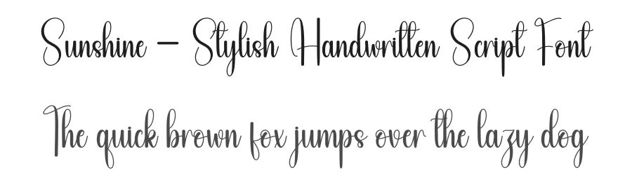 Sunshine – Stylish Handwritten Script Font by andikastudio — Script Handwritten Font