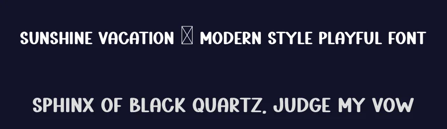 Sunshine Vacation – Modern Style Playful Font by freshtypeink — Display Font — thumbnail 2
