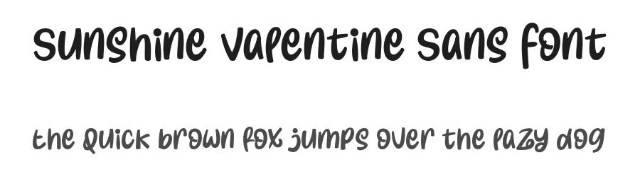 Sunshine Valentine Sans Font by Lettersweet — Display Font