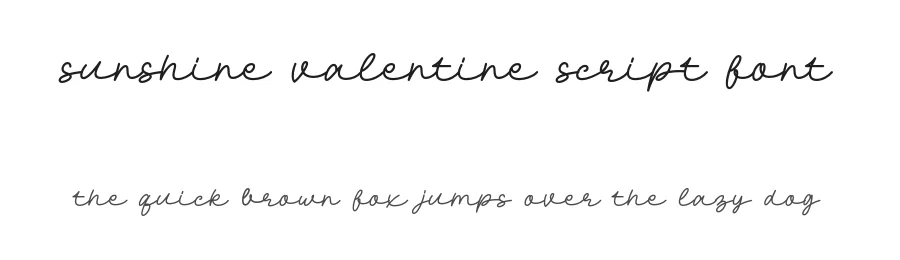 Sunshine Valentine Script Font by Lettersweet — Script Handwritten Font