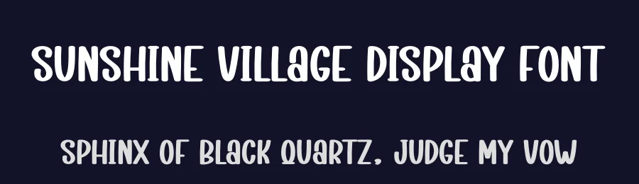 Sunshine Village Display Font by creativeletter — Display Font — thumbnail 2