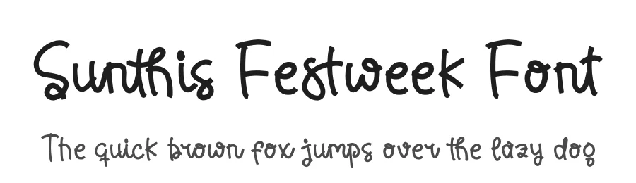 Sunthis Festweek Font by glorytype — Script Handwritten Font