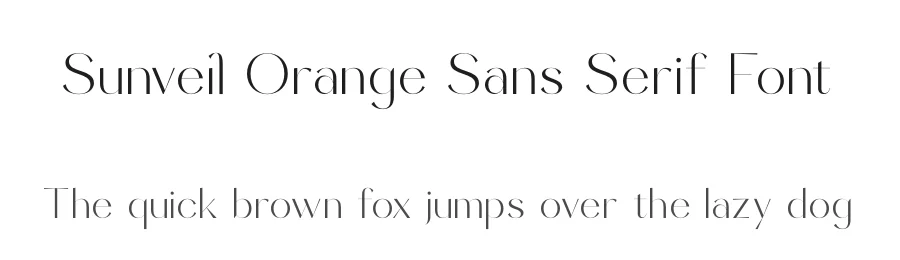 Sunveil Orange Sans Serif Font by timelesstype.co — Display Font