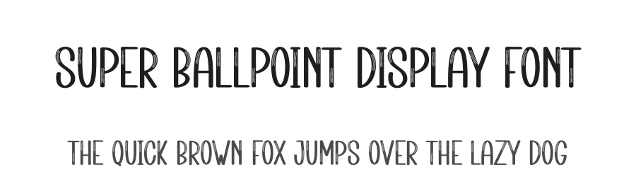 Super Ballpoint Display Font by andikastudio — Display Font