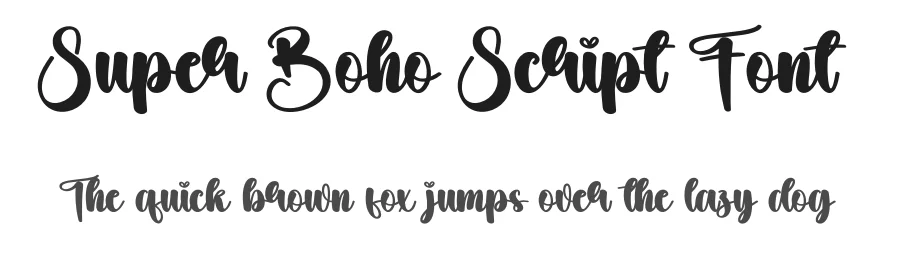 Super Boho Script Font by creativeletter — Script Handwritten Font