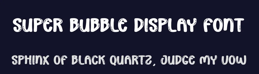 Super Bubble Display Font by creativeletter — Display Font — thumbnail 2