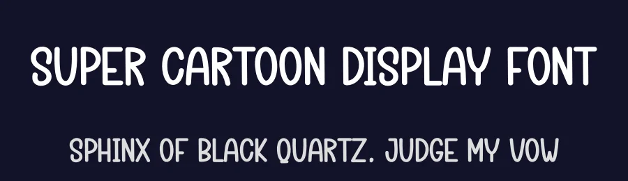 Super Cartoon Display Font by creativeletter — Display Font — thumbnail 2