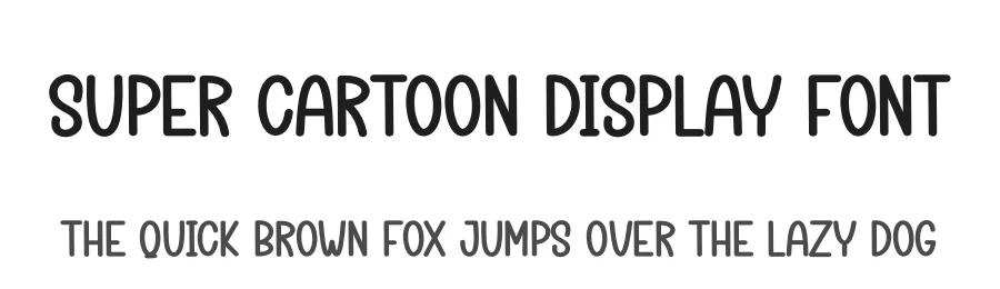 Super Cartoon Display Font by creativeletter — Display Font