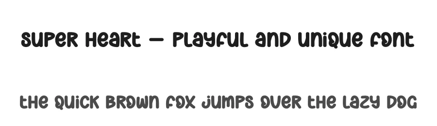 Super Heart – Playful And Unique Font by andikastudio — Display Font