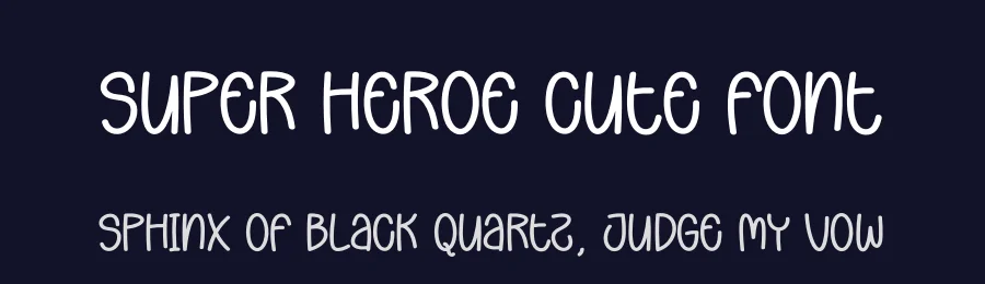 Super Heroe Cute Font by creativeletter — Display Font — thumbnail 2